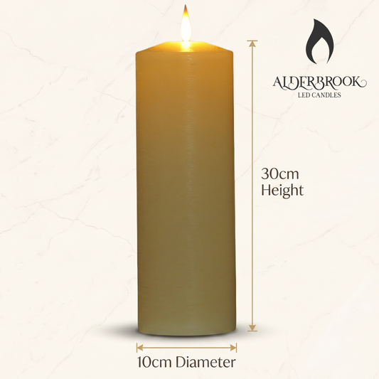 30CM Large Ivory Pillar Candles