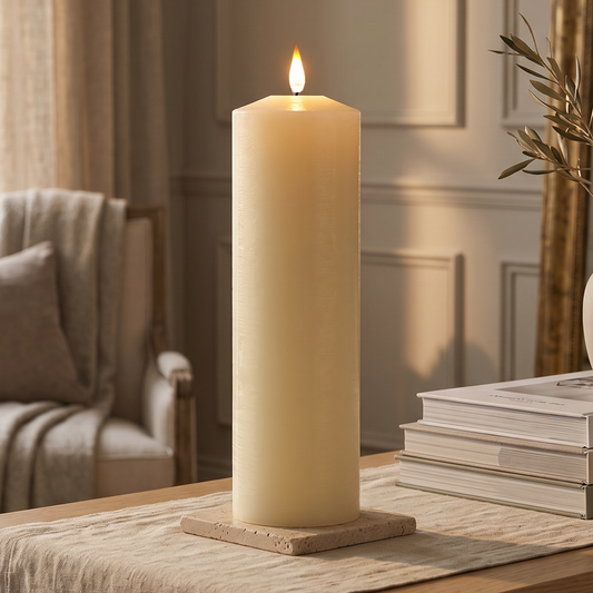 30CM Large Ivory Pillar Candles