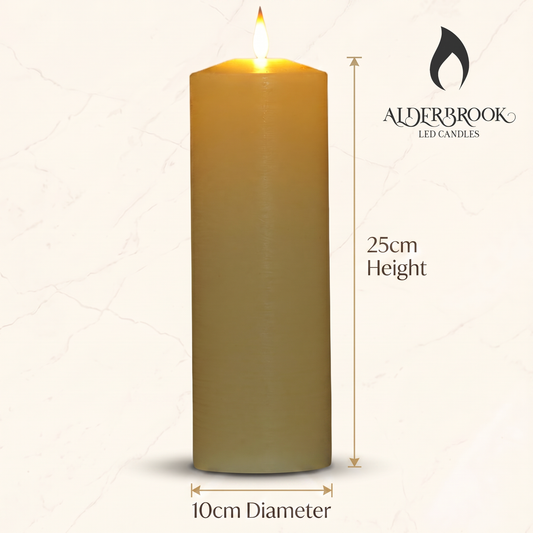 25CM Large Ivory Pillar Candle