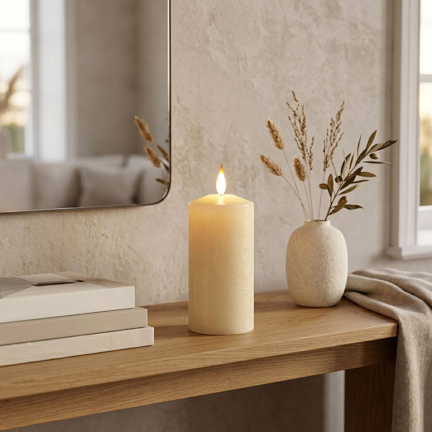 20CM Large Ivory Candle