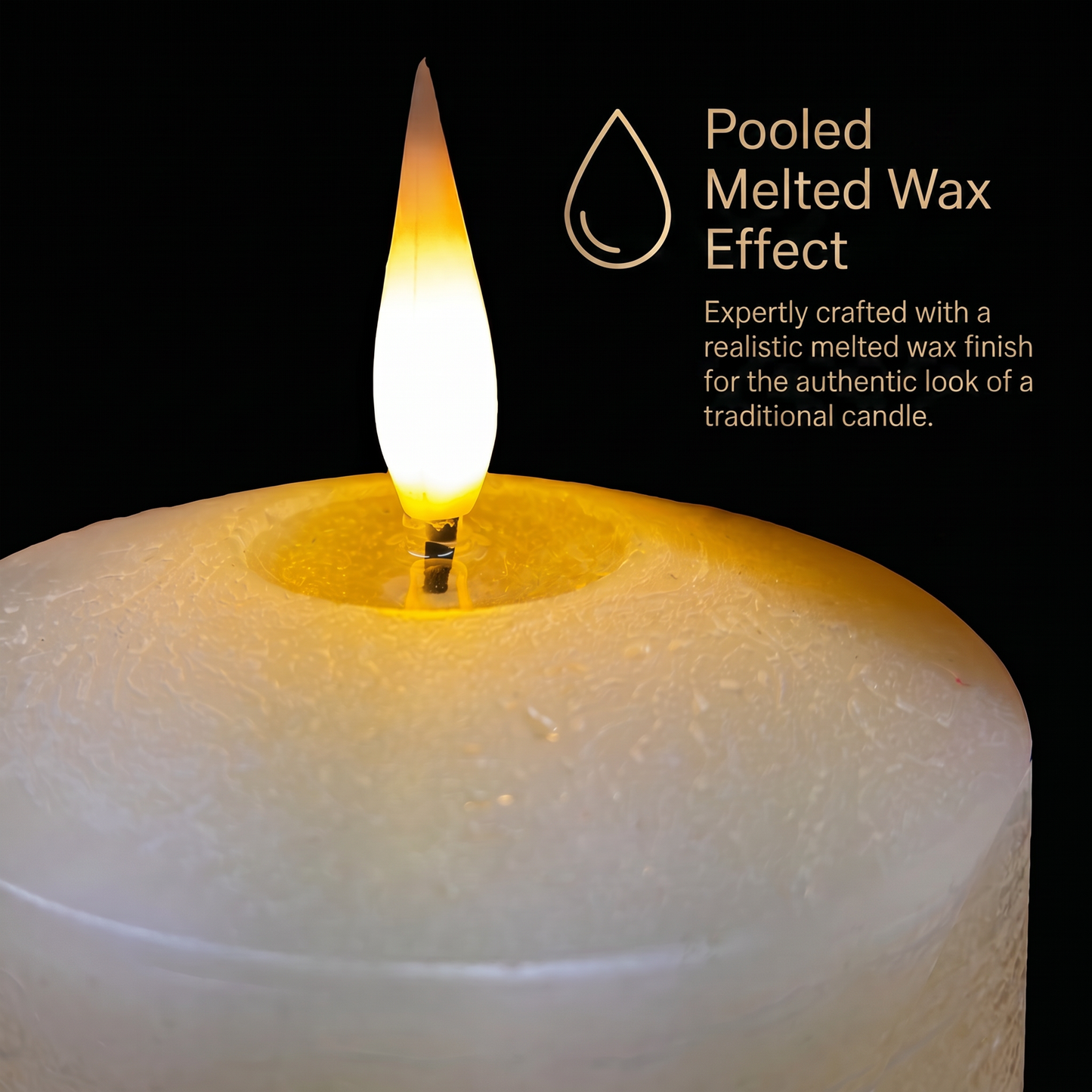 25CM Ivory Pillar Candle