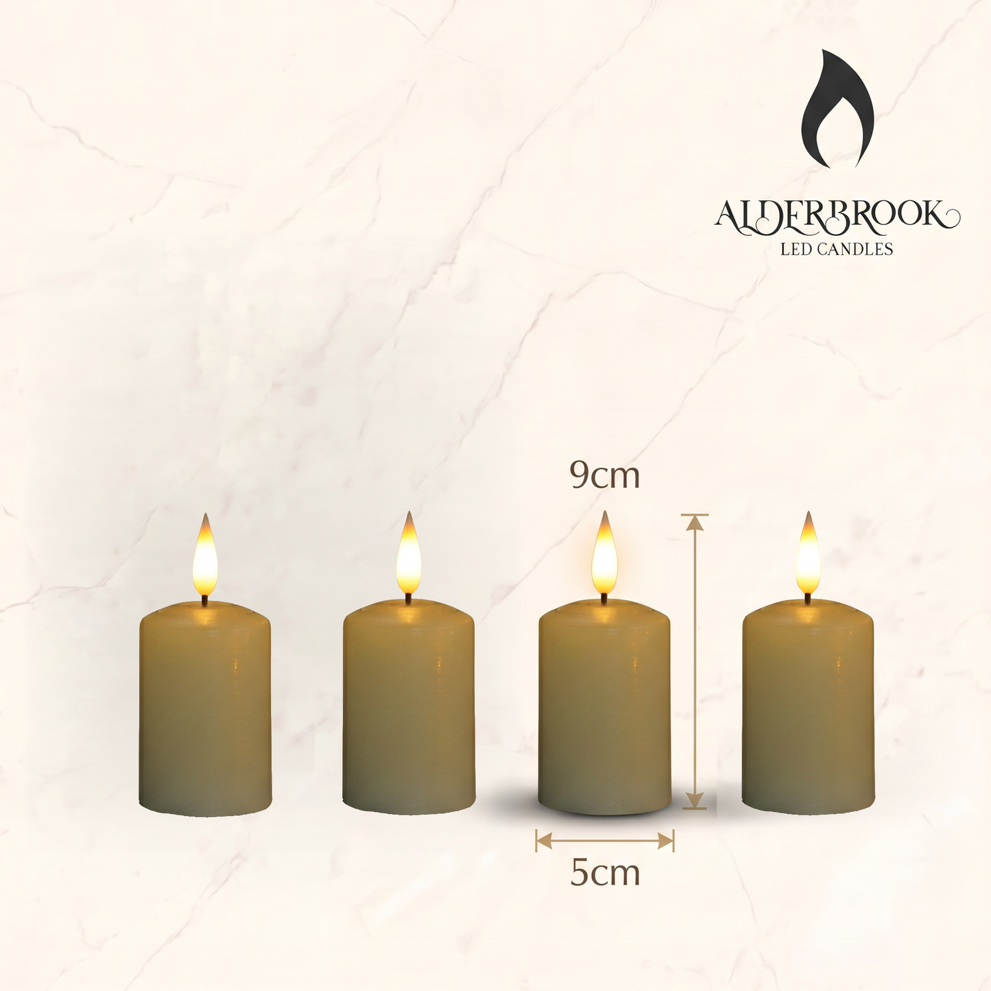 Set of 4 Ivory Votice Candles
