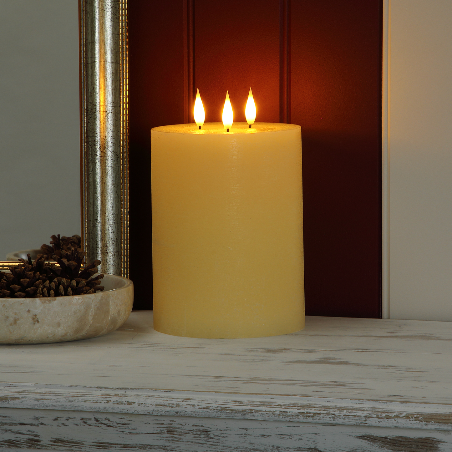 20CM Ivory Multi Wick Candle