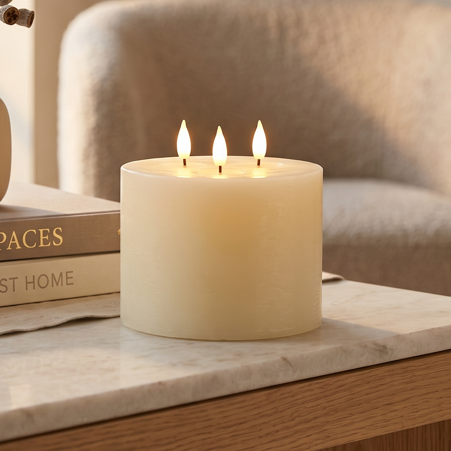 10CM Ivory Multi Wick Candle