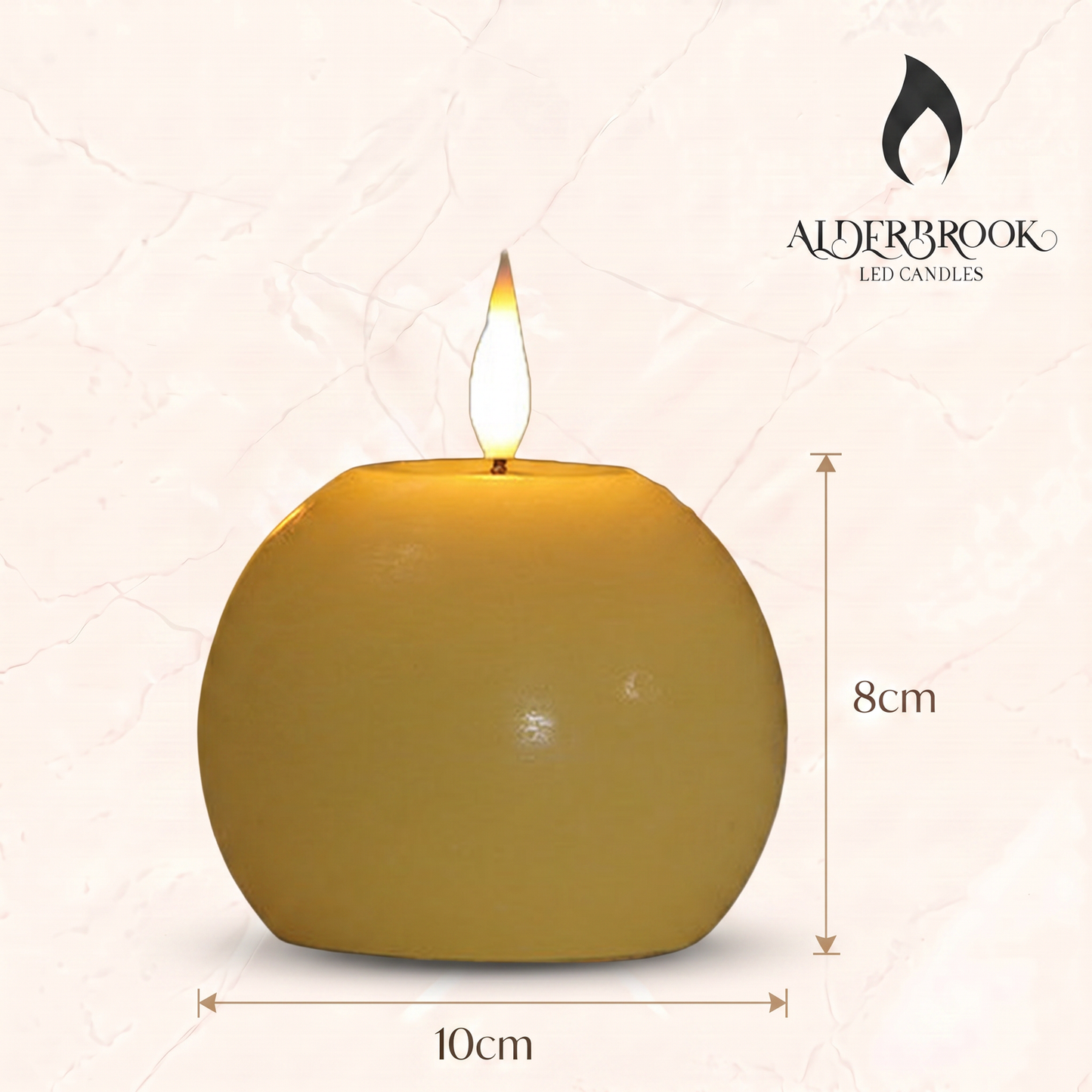 Set of 2 Ivory Sphere Candles