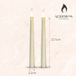 Set of 2 Ivory Taper Candles
