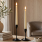 Set of 2 Ivory Taper Candles