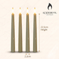Set of 4 Ivory Taper Candles