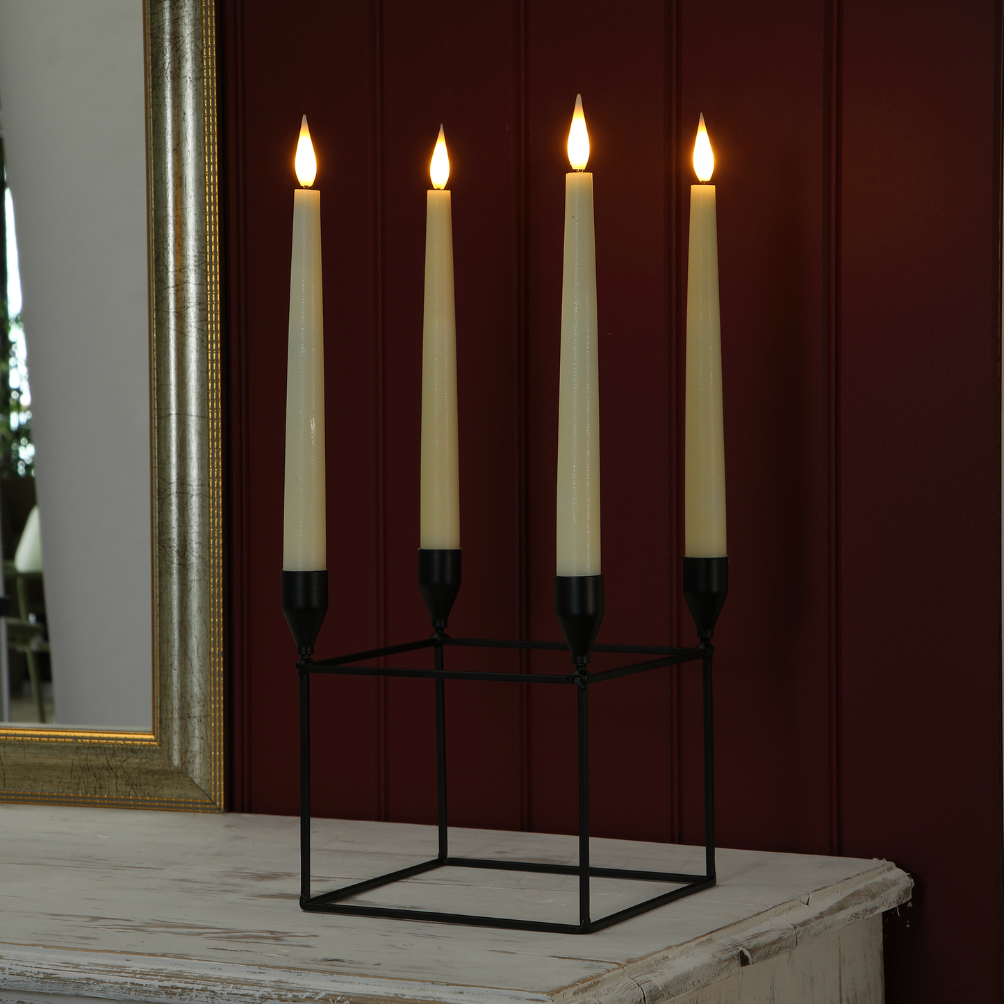 Set of 4 Ivory Taper Candles