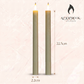 Set of 2 Ivory Dinner Candles