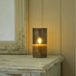 15CM Ribbed Glass Candle