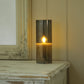 20CM Ribbed Glass Candle