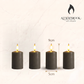 Set of 4 Pewter Votive Candles