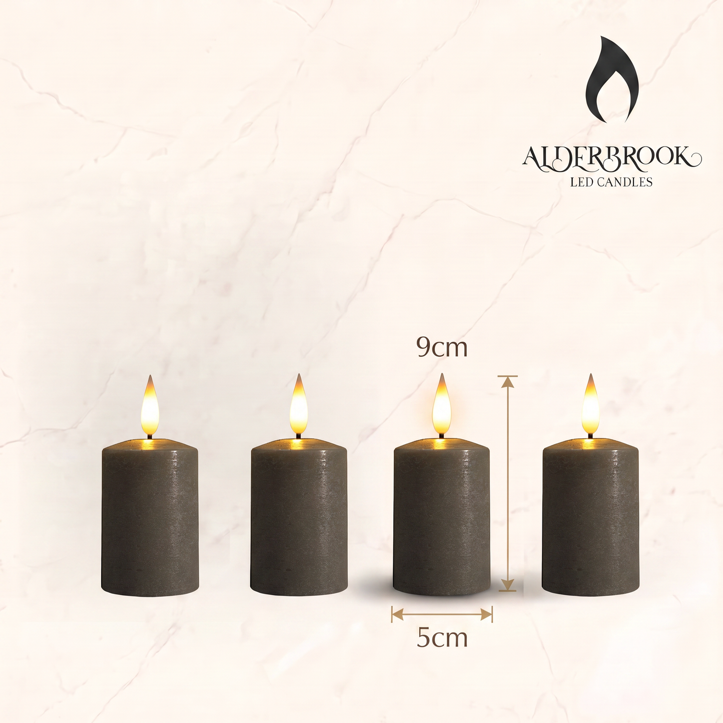 Set of 4 Pewter Votive Candles