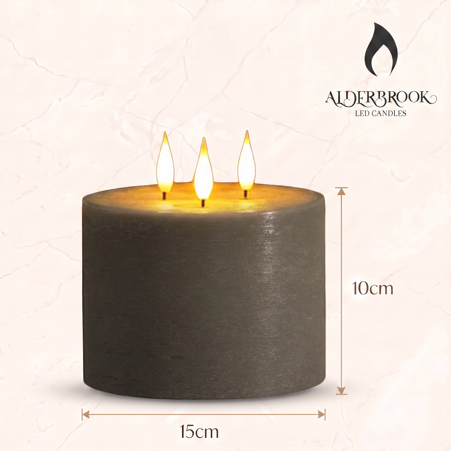 10CM Pewter Multi Wick Candle