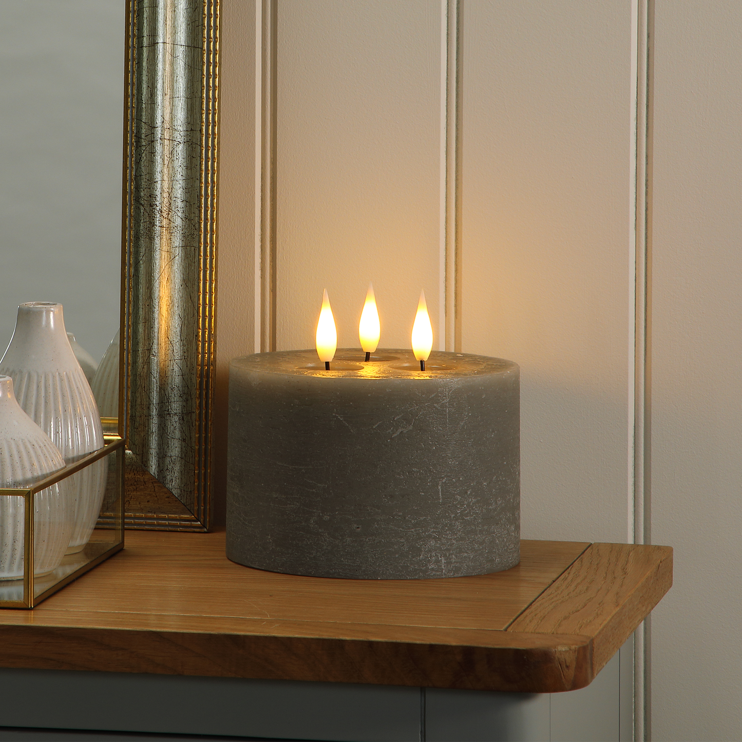 10CM Pewter Multi Wick Candle