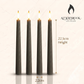 Set of 4 Pewter Taper Candles