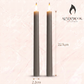 Set of 2 Pewter Dinner Candles
