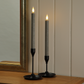 Set of 2 Pewter Dinner Candles