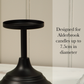 14CM Black Candle Metal Pillar Candle Stick