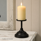 14CM Black Candle Metal Pillar Candle Stick