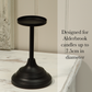 18CM Black Metal Pillar Candle Stick