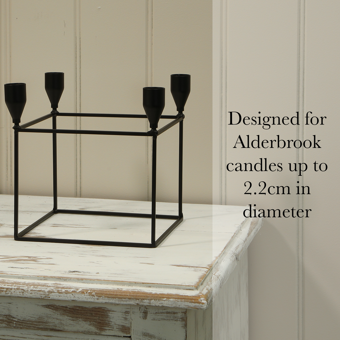 18CM Black Metal Candelabra
