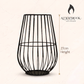 27CM Black Metal Basket Lantern