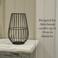 27CM Black Metal Basket Lantern