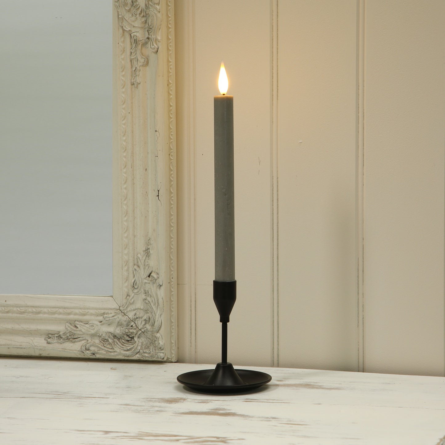 11CM Black Metal Dinner Candle Stick