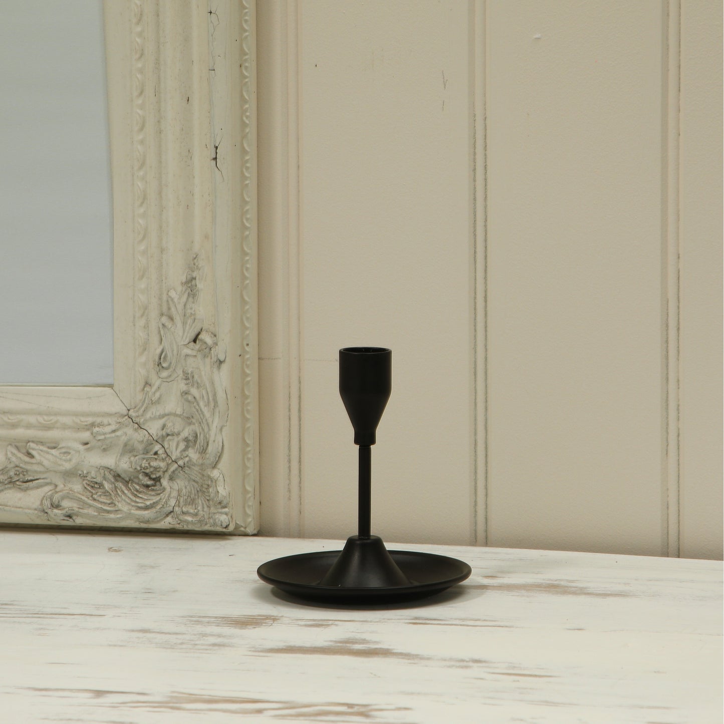 11CM Black Metal Dinner Candle Stick
