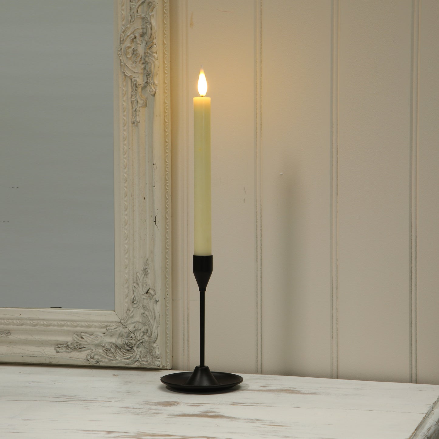 16CM Black Metal Dinner Candle Stick
