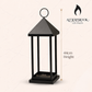 44CM Black Metal Pitched Lantern
