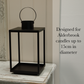 35CM Black Metal Box Lantern