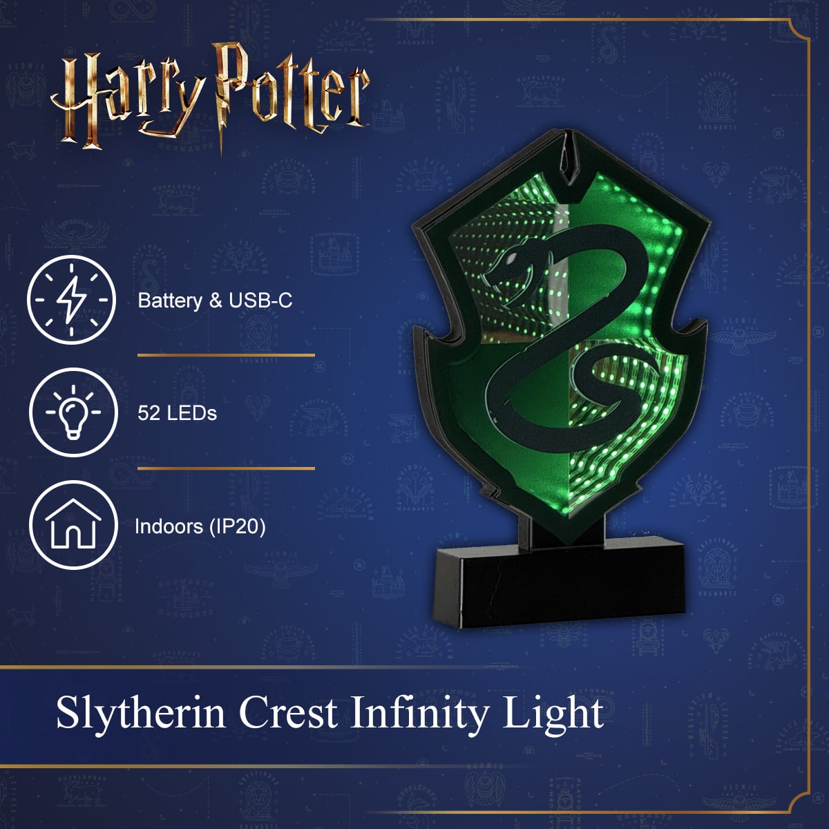 Harry Potter - Slytherin Crest Infinity Light