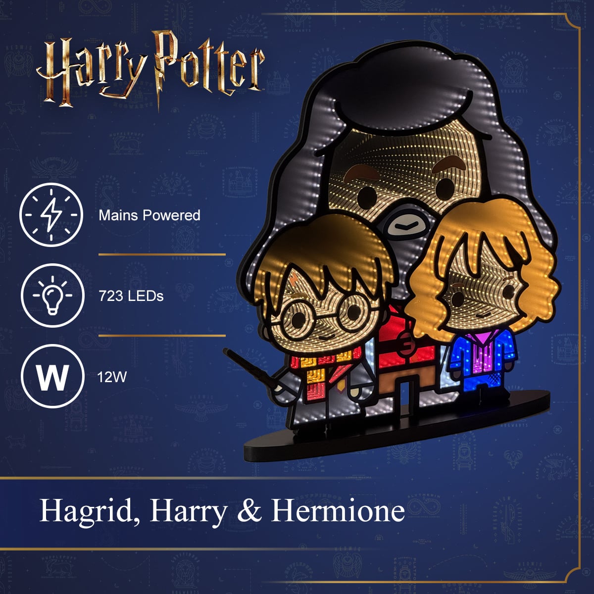 Harry Potter - Hagrid, Harry & Hermione Infinity Light