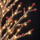 1.5M Warm White Snowy Twig Tree With Berries - 180 LEDS