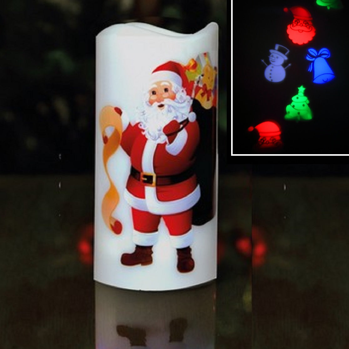 Santa LED Candle Projector