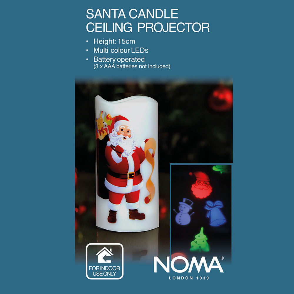 Santa LED Candle Projector