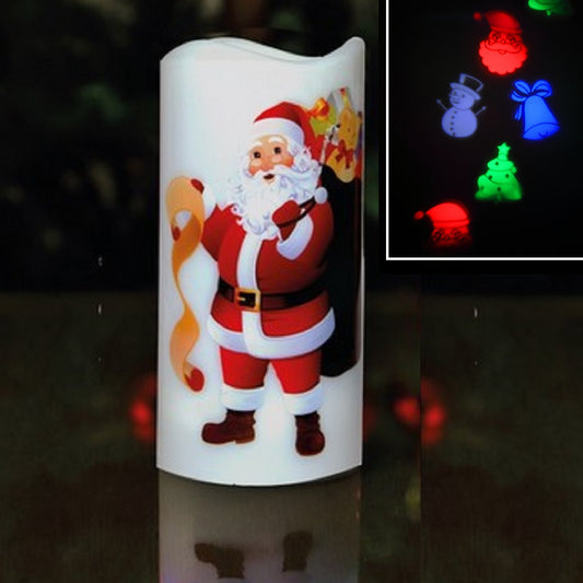 Santa LED Candle Projector