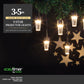 8 Warm White Star Pattern Projector String Lights