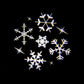 8 White Snowflake Pattern Projector String Lights