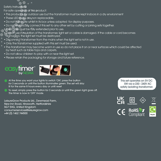 Warm White Sun Projector String Lights