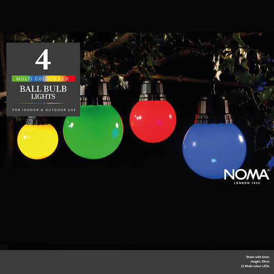 Set of 4 Large Ball Bulb Lights