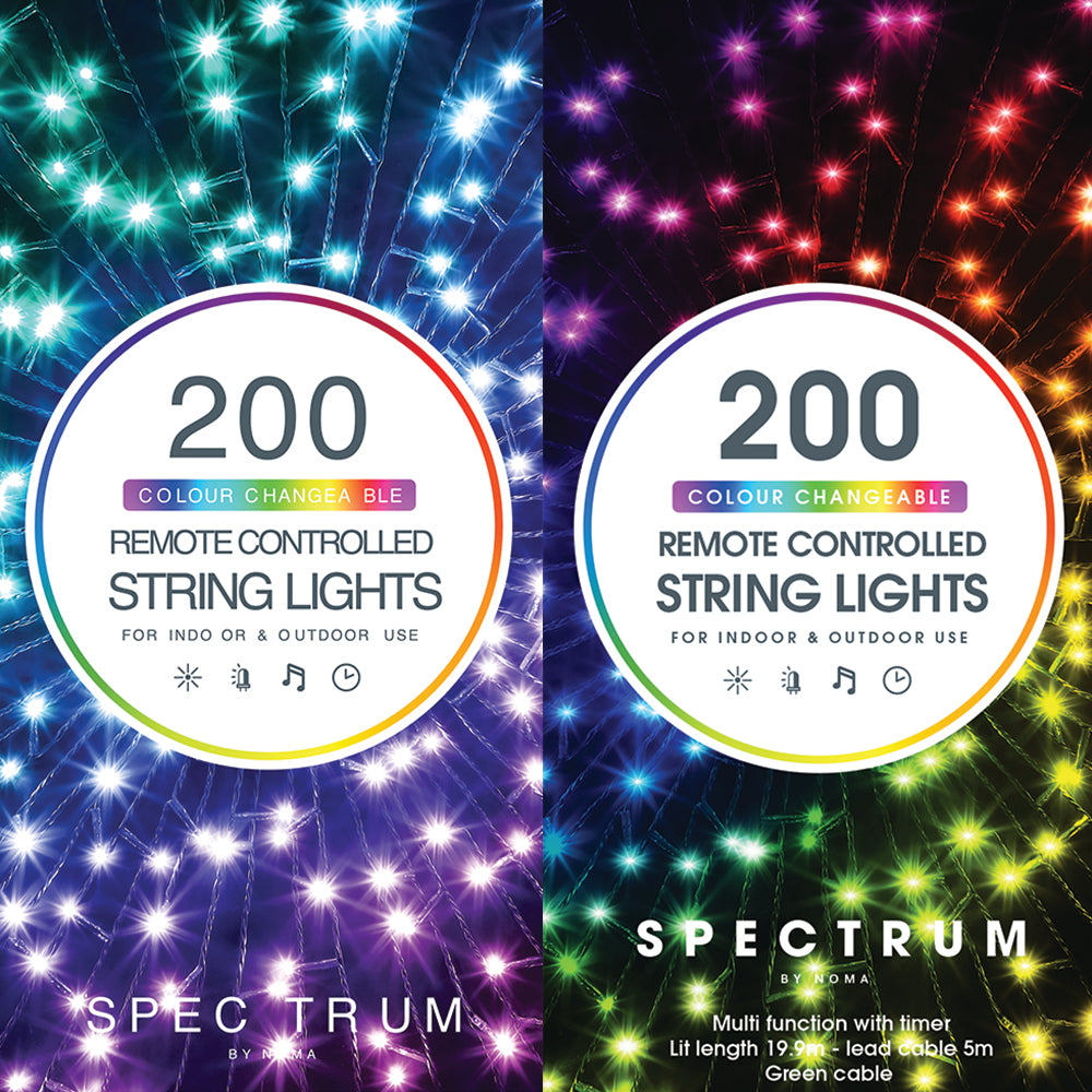 Spectrum Digital Remote Control String Lights (Green Cable)