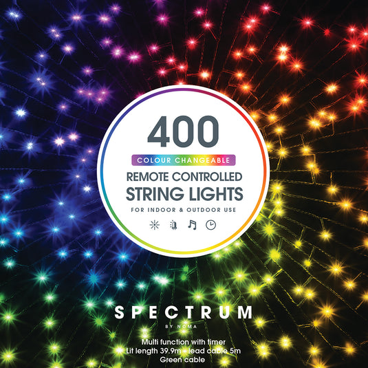 Spectrum Digital Remote Control String Lights (Green Cable)