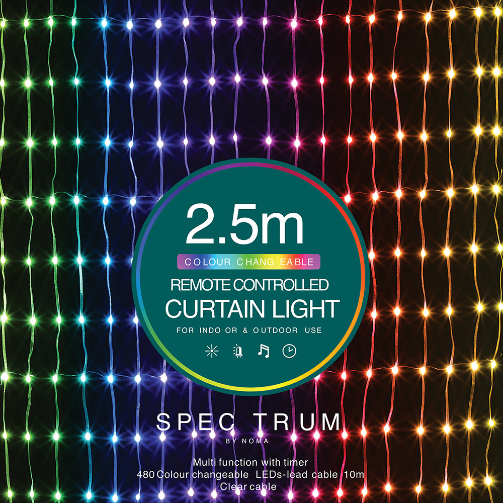 2.5M Spectrum Digital Remote Control Curtain Light