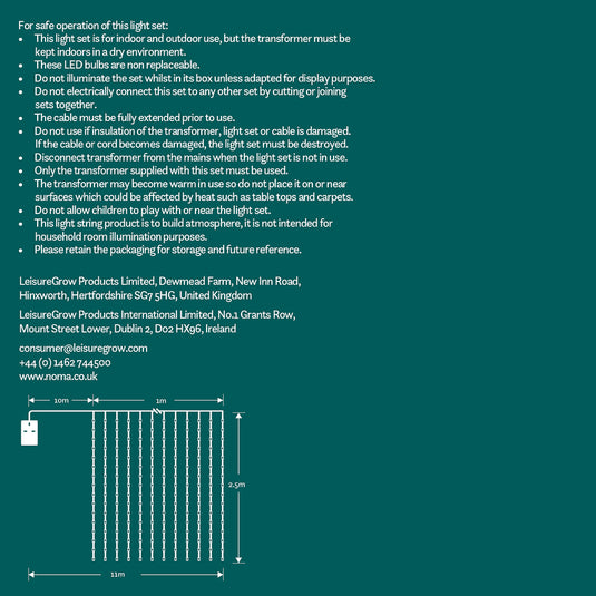 2.5M Spectrum Digital Remote Control Curtain Light