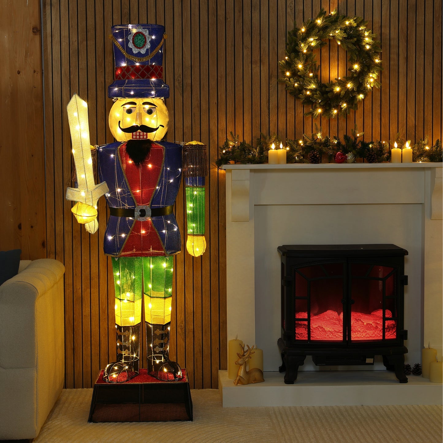 1.85M Fabric Nutcracker With Drum