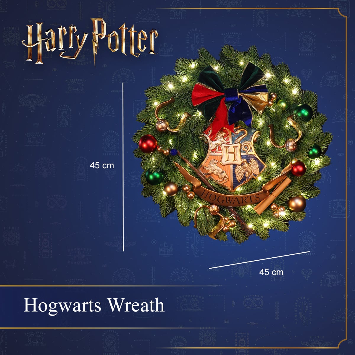 Harry Potter - 45cm Hogwarts Christmas Wreath
